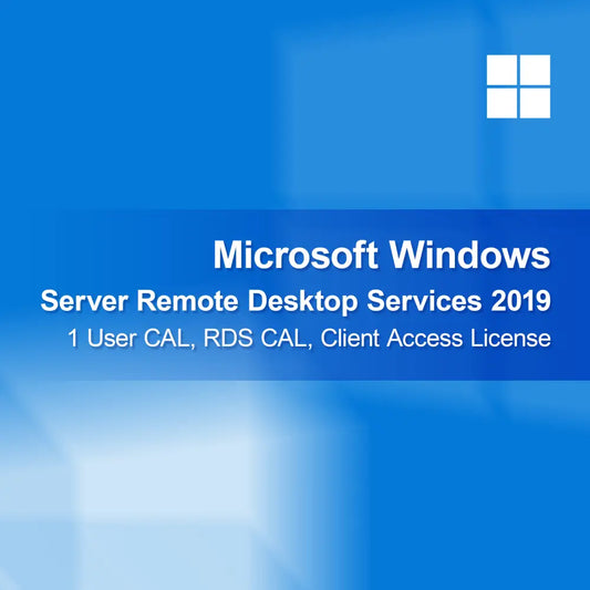 Microsoft Windows Server Uzaktan Masaüstü Hizmetleri 2019, 1 Kullanıcı CAL, RDS CAL, İstemci Erişim Lisansı