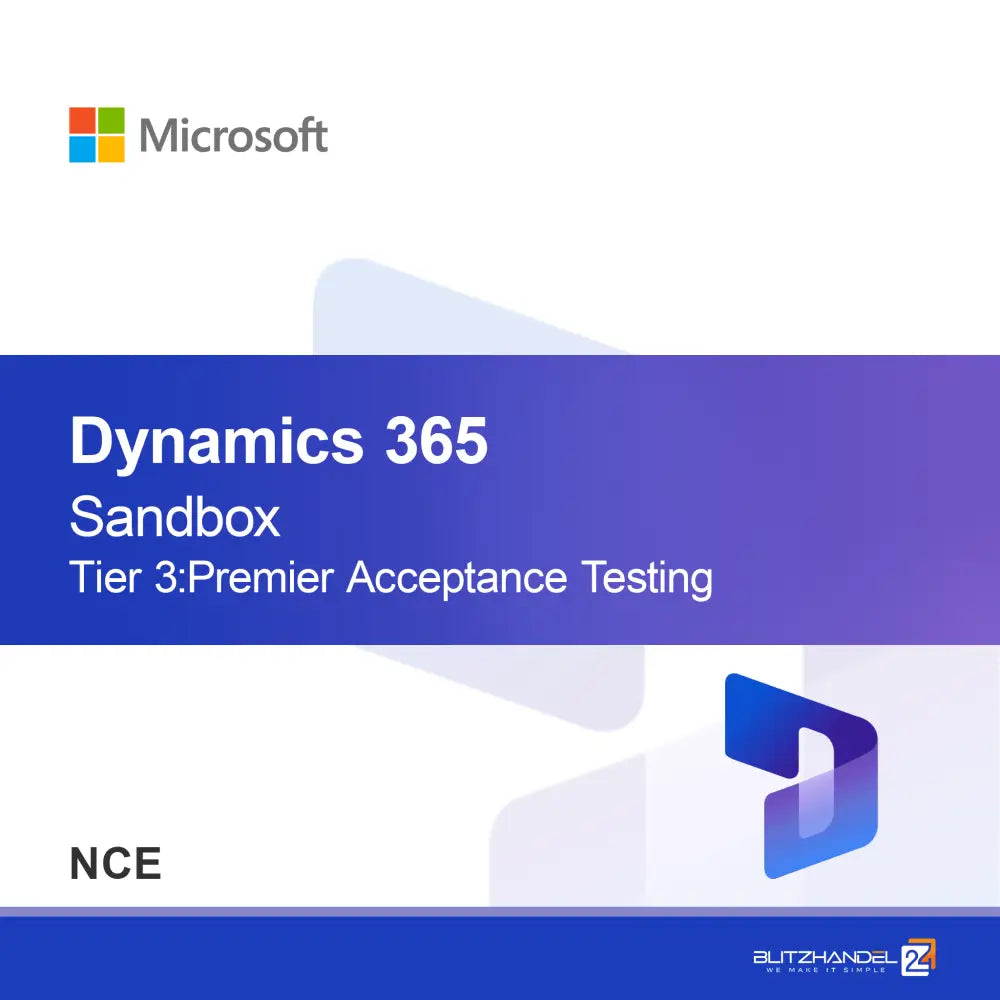 Dynamics 365 Operations - Sandbox Katman 3: Premier Kabul Testi